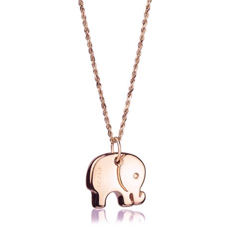 Rose gold deals elephant necklace