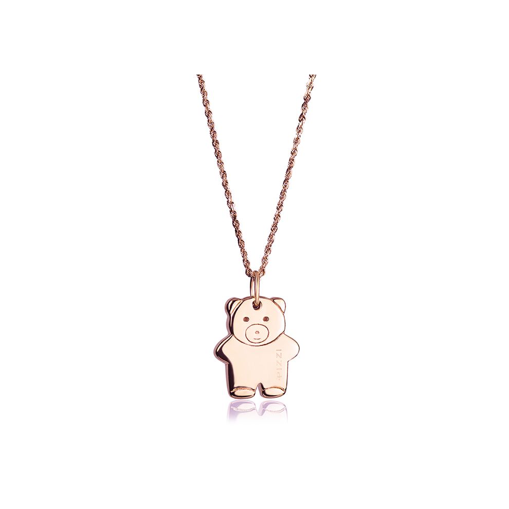 Rose gold 2025 bear necklace